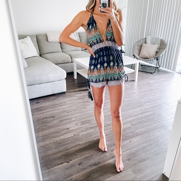 BOHO Printed Romper - Picture 10 of 12